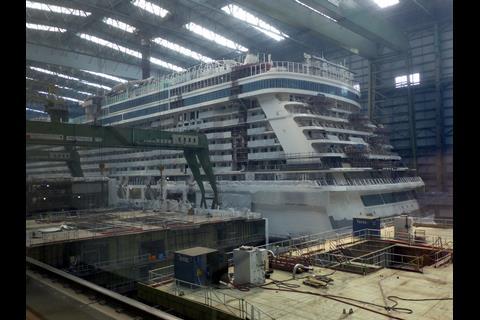 Genting Dream takes shape at Meyer (Photo:Tom Todd)